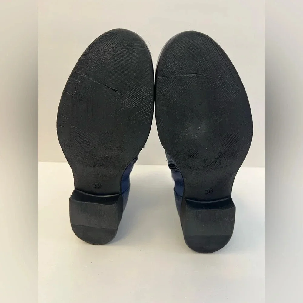 Miz Mooz Siggy Ankle Boots Blue Size 36 Wide